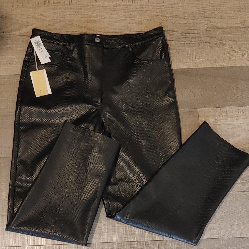 Black Faux Leather Pants